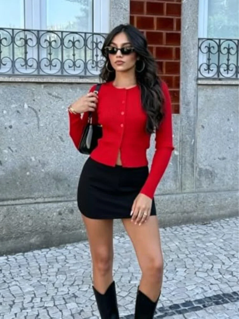 Stretchy Bodycon Mini Skirt with Built-in Shorts for Women, High Waist